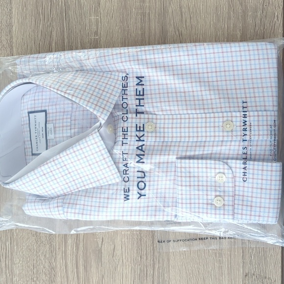 Charles Tyrwhitt Non-Iron Royal Oxford Windowpane Check Classic Fit Shirt - 17 - Picture 2 of 10